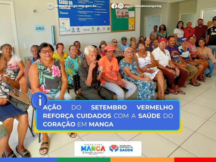 AÇÃO DO SETEMBRO VERMELHO REFORÇA CUIDADOS COM A SAÚDE DO CORAÇÃO EM MANGA AÇÃO DO SETEMBRO VERMELHO REFORÇA CUIDADOS COM A SAÚDE DO CORAÇÃO EM MANGA