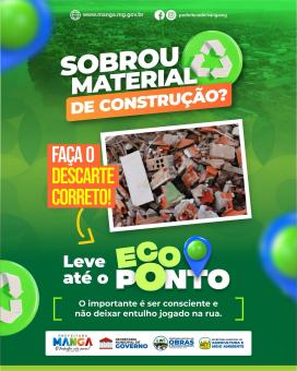 DESCARTE CORRETO DE ENTULHO: LEVE AO ECOPONTO