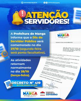 ATENÇÃO, SERVIDORES!