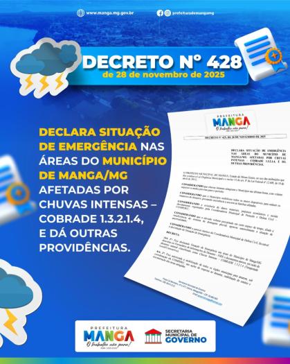 DECRETO Nº 425, DE 28 DE NOVEMBRO DE 2025