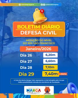 BOLETIM DIÁRIO – DEFESA CIVIL